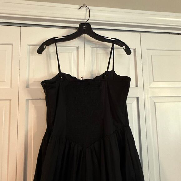 Future Collective NWT black corset bubble hem tank midi dress size M - Picture 10 of 13